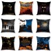 Cat Witch Castle Linen Throw Halloween Pillow Case Cushion Cover Sofa Decor HOT   182725975002